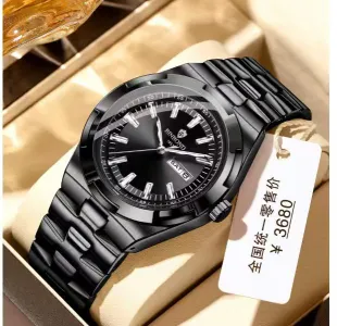 Premium Black Stainless Steel Watch –Japanese Quartz Movement